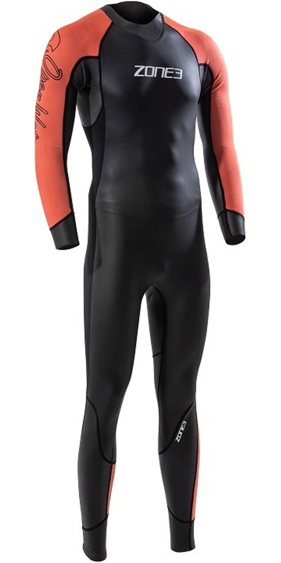 2024 Zone3 Mens Venture Back Zip Swim Wetsuit WS22MVEN101 - Black